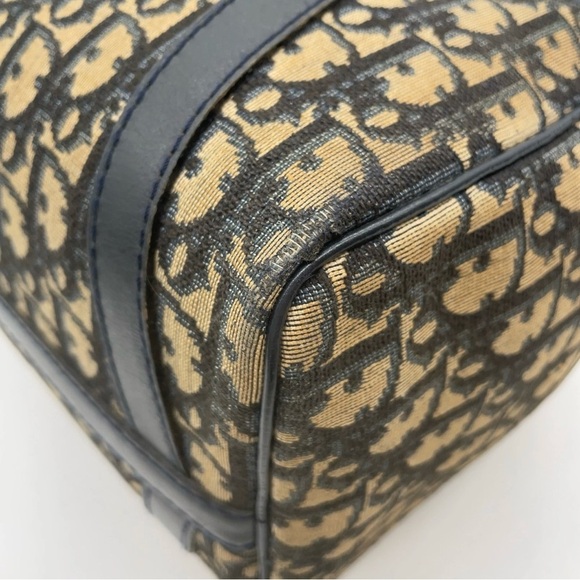 Auth Christian Dior Trotter Canvas X
Leather Navy x Brown Boston Bag - Picture 4 of 12